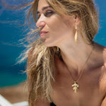 Ohrringe Anhänger Kette Gold Vermeil Sepiah Schmuck aus dem Meer