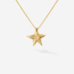 Das goldenen Estrella Necklace, Schmuck aus den Tiefen des Meeres. Rückeitig maitime Struktur