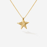 Das goldenen Estrella Necklace, Schmuck aus den Tiefen des Meeres. Rückeitig maitime Struktur