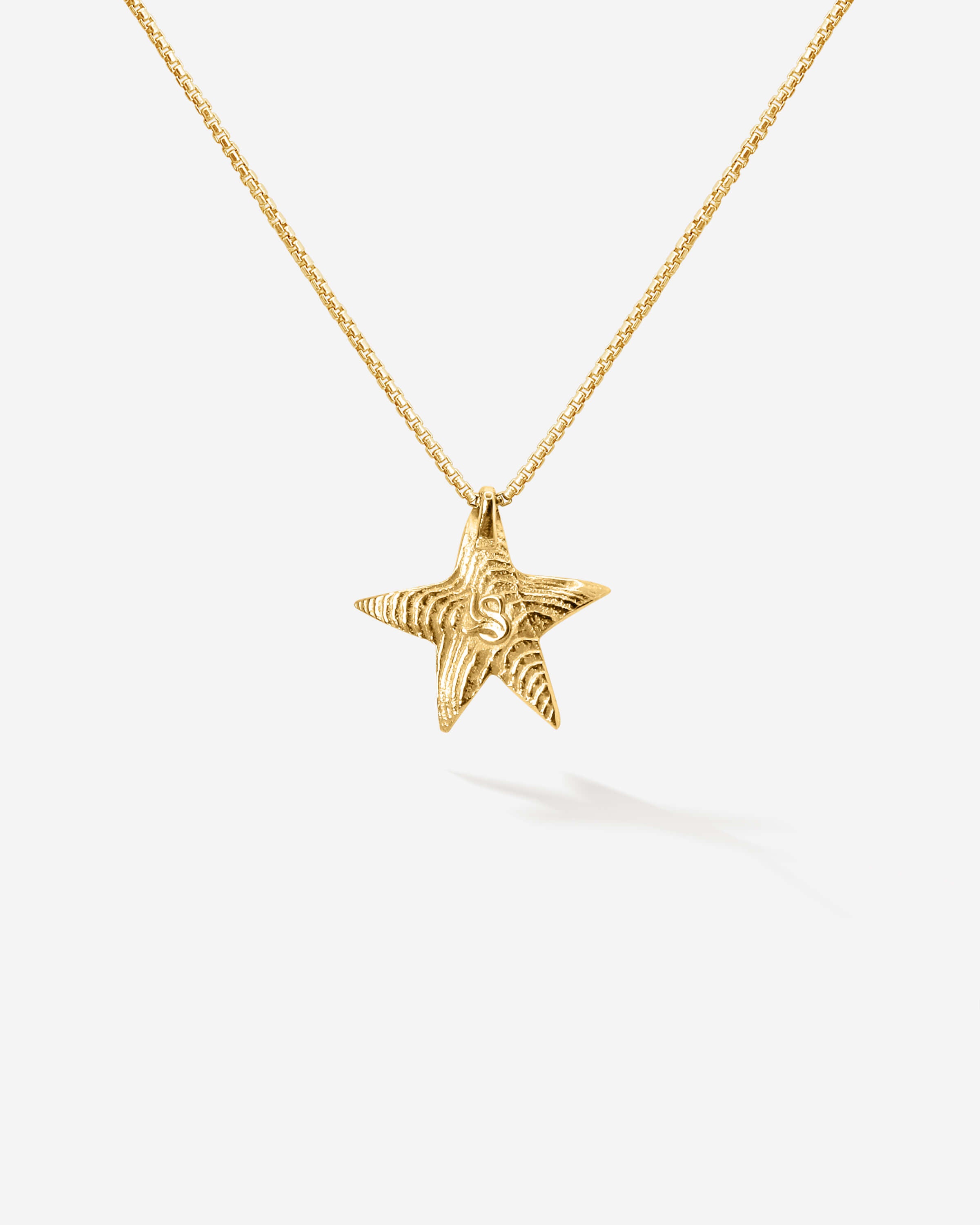 Das goldenen Estrella Necklace, Schmuck aus den Tiefen des Meeres. Rückeitig maitime Struktur