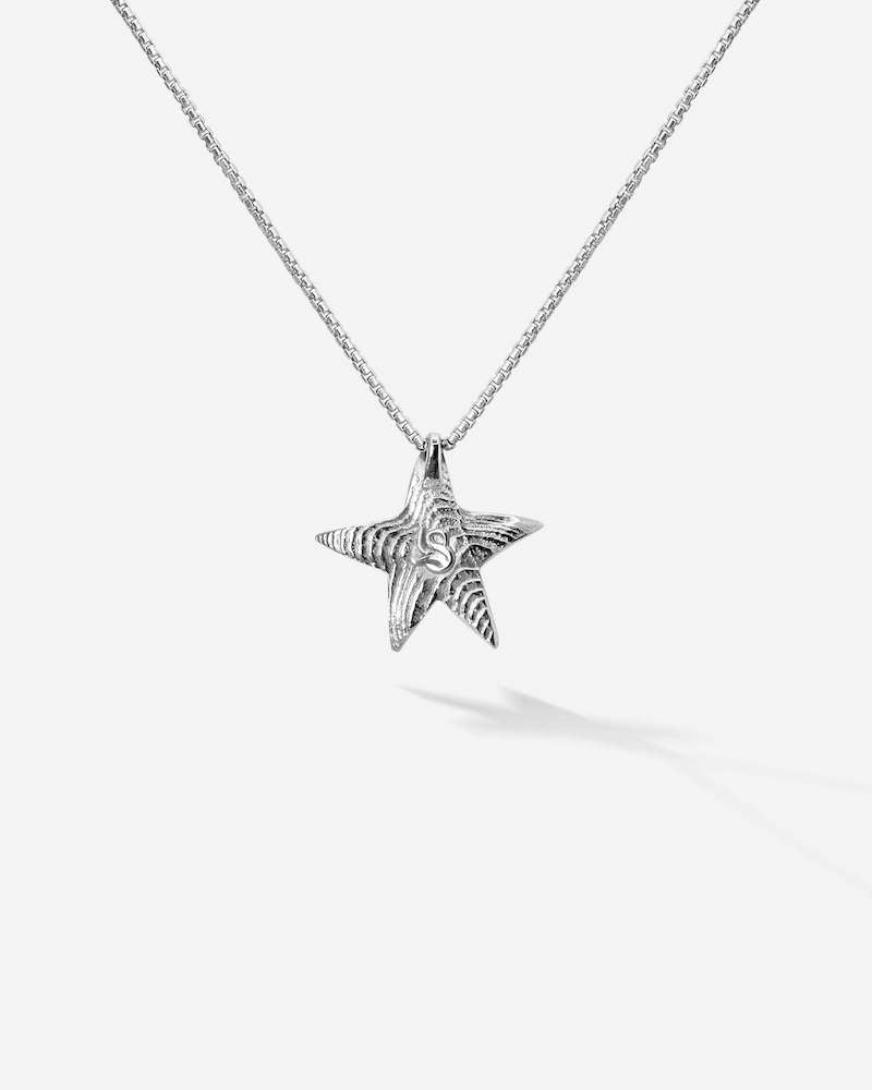 Das silberne Estrella Necklace, Schmuck aus den Tiefen des Meeres. Rückeitig maitime Struktur