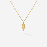 Schmuckanhänger Layering Meeresschmuck kleines Blatt aus Gold