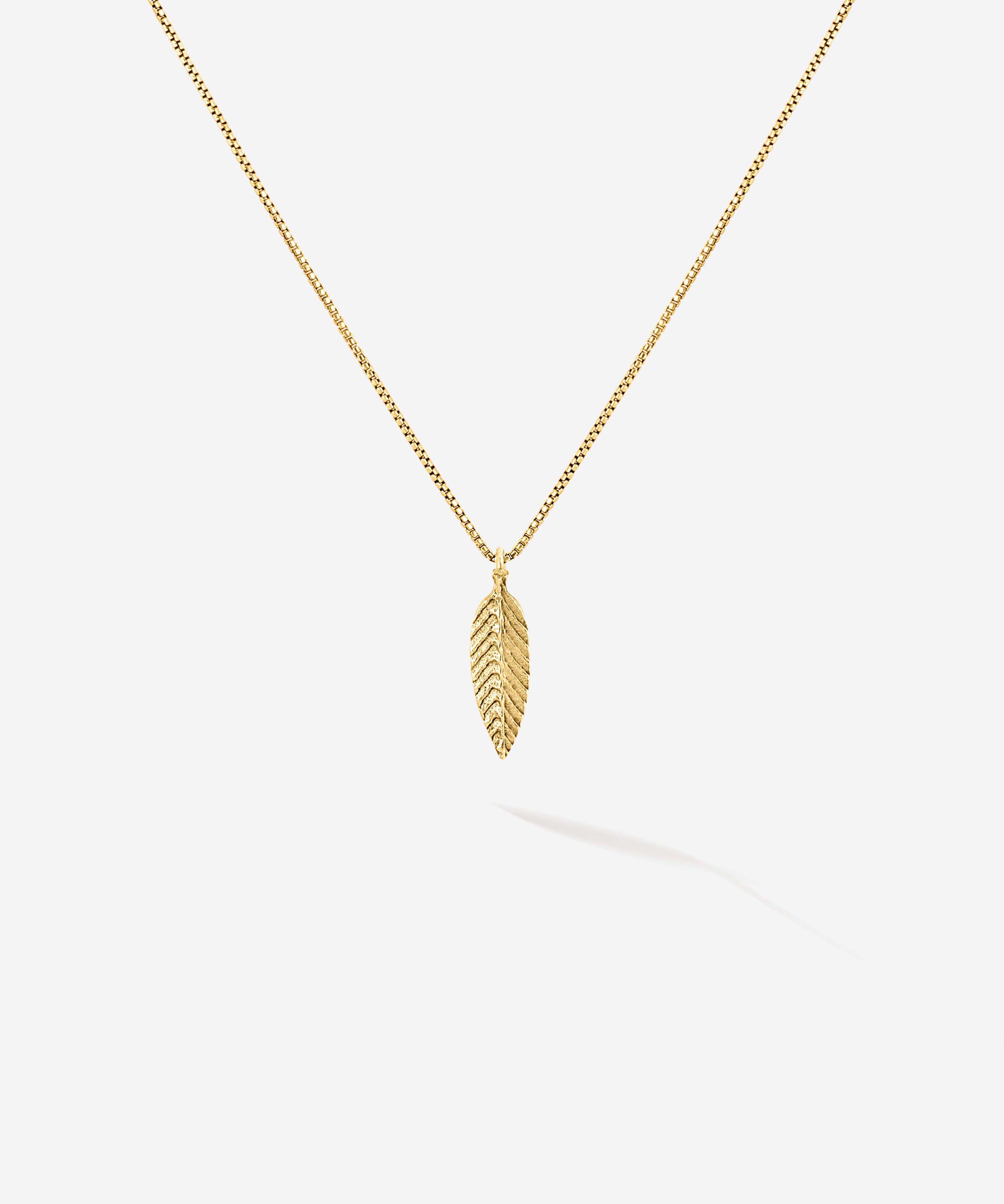 Schmuckanhänger Layering Meeresschmuck kleines Blatt aus Gold