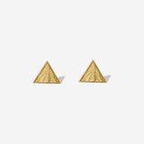 Eleganter Schmuck aus dem Meer. Die dezenten Dreiecke in Gold mit feinster Meeresstruktur passen immer. Simpel und doch so besonders