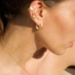 Earcuff Gold Struktur Sepiah Jewelry