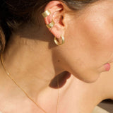 Earcuff Gold Struktur Sepiah Jewelry